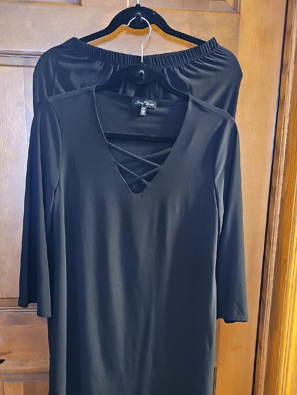 Slinky Brand Black Pants Suit